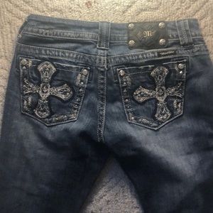 Dark washed miss me jeans